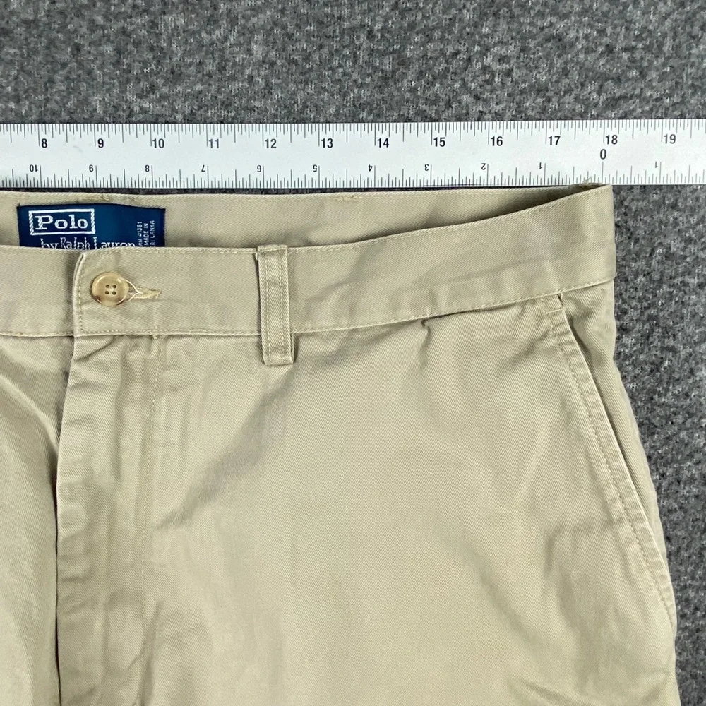 Polo Ralph Lauren Prospect Shorts Mens 36 Tan Khaki Classic Chino Cotton Vintage